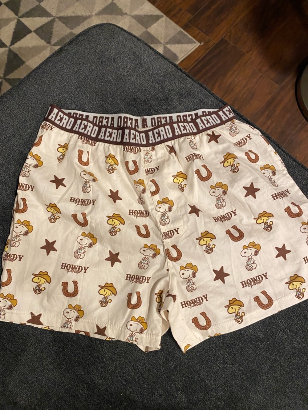 Aeropostale Peanuts Graphic Boxer Shorts